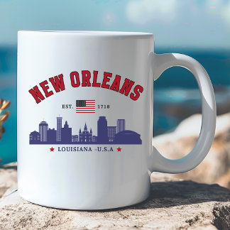 New Orleans Louisiana Vintage Skyline Mug Kaffeetasse