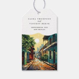 New Orleans Louisiana Wedding Retro Geschenkanhänger