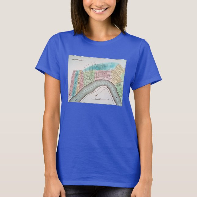 New Orleans Map, 1837 T-Shirt (Vorderseite)