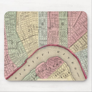 New Orleans Map von Mitchell Mousepad