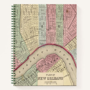 New Orleans Map von Mitchell Notizbuch