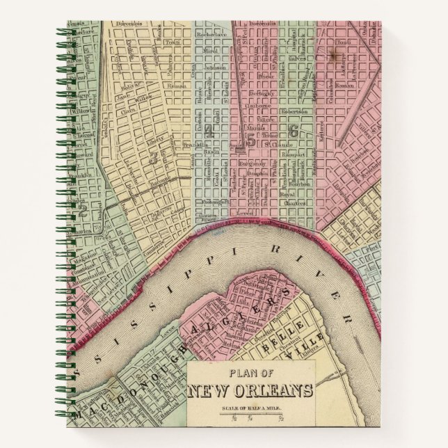 New Orleans Map von Mitchell Notizbuch (Vorderseite)