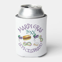 New Orleans Mardi Gras Beignet Beads Maske Po'Boy