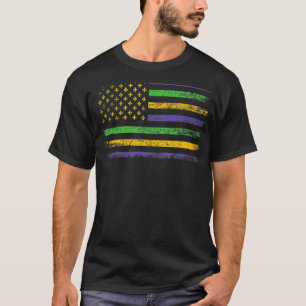 New Orleans Mardi Gras Flag 2023 für Männer Frauen T-Shirt