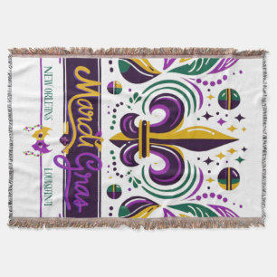 New Orleans Mardi Gras lila gelb grün Decke