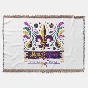 New Orleans Mardi Gras lila gelb grün Decke