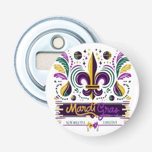 New Orleans Mardi Gras lila gelb grün Flaschenöffner