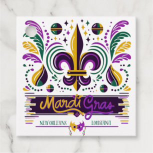 New Orleans Mardi Gras lila gelb grün Geschenkanhänger