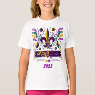 New Orleans Mardi Gras lila gelb grün T-Shirt