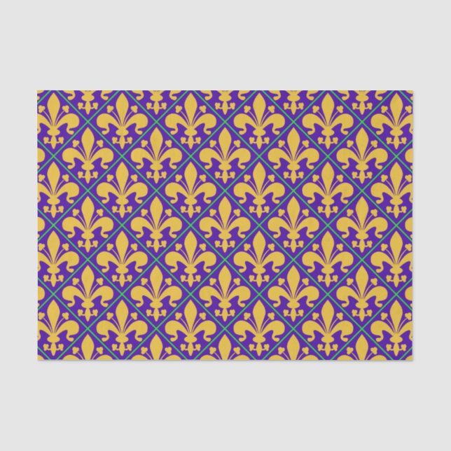 New Orleans Mardi Gras Lilie Seidenpapier (Vorderseite)