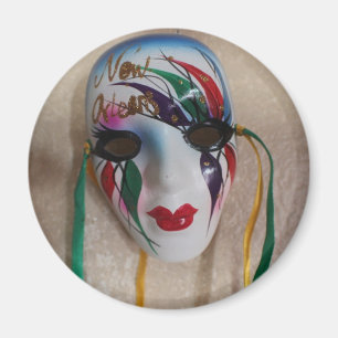 New Orleans Mardi Gras Mask Magnet