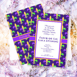 New Orleans Mardi Gras Party Fleur-de-Lis Einladung