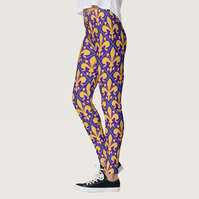 New Orleans Mardi Gras Party Lilie Leggings (Links)