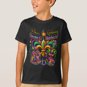 New Orleans Mardi Gras Sublimation Decatur und Bou T-Shirt