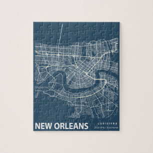 New Orleans Minimalistische Stadtkarte