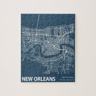 New Orleans Minimalistischer Stadtplan Kunstvoll w