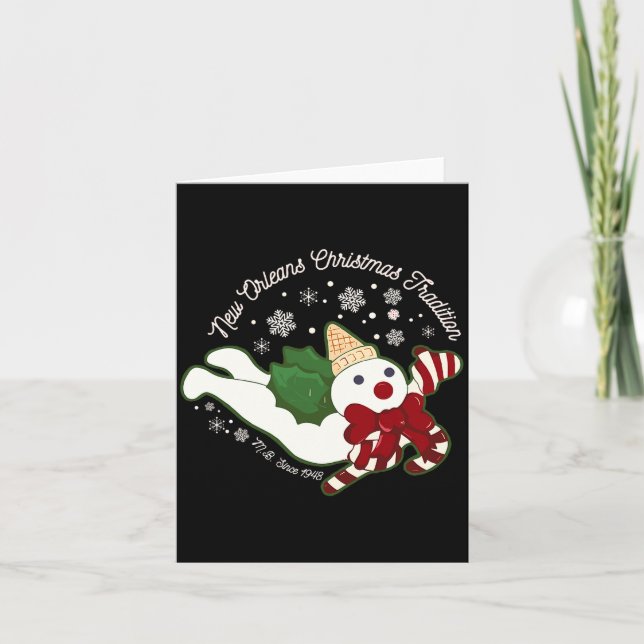 New Orleans Mr Bingle Christmas Tradition Snowmen  Karte (Vorderseite)