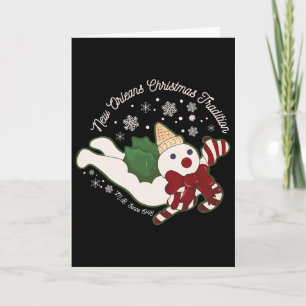 New Orleans Mr Bingle Weihnachtstradition Schneemä Karte