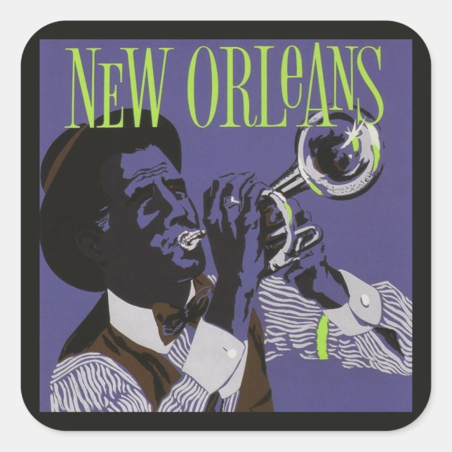 New Orleans Music Aufkleber (Vorderseite)