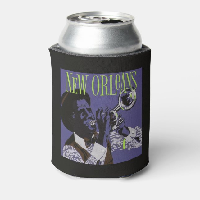 New Orleans Music - benutzerdefinierte Monogramm k Dosenkühler (Kanne Rückseite)