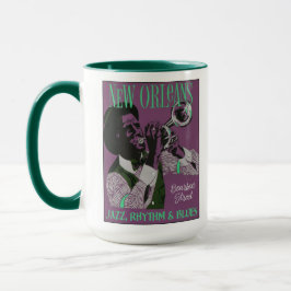 New Orleans Music - benutzerdefinierte Monogramm-T Tasse