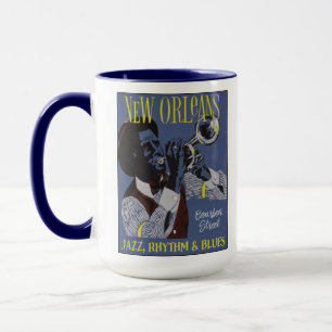 New Orleans Music - benutzerdefinierte Monogramm-T Tasse