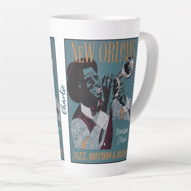 New Orleans Music individuelle Name Milchtasse (Rechte Ecke)
