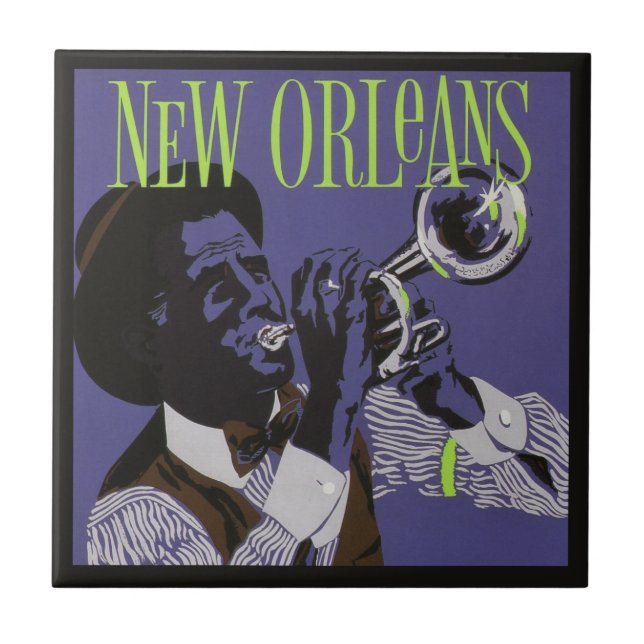 New Orleans Music Keramiken Fliese (Vorderseite)