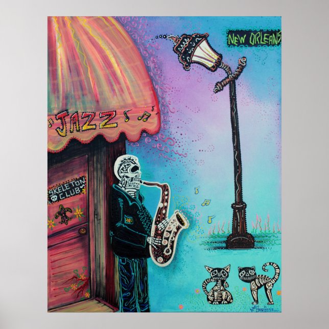 New Orleans Music Poster (Vorne)