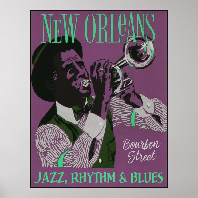 New Orleans Music poster 2/3 (Vorne)
