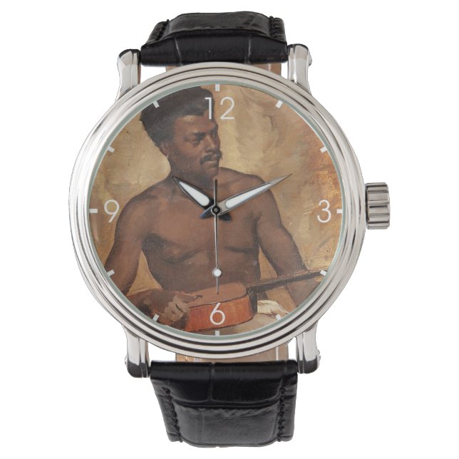 New Orleans Musician (Gitarrist) (Francis Millet) Armbanduhr (Vorderseite)