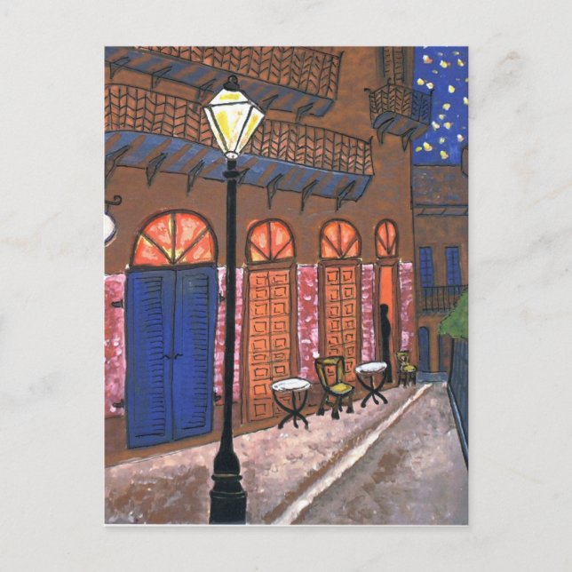 New Orleans Night Café Postkarte (Vorderseite)