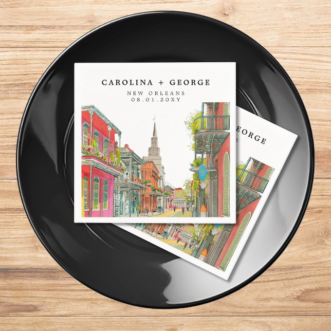 New Orleans Nola Louisiana - Hochzeitsfeier Serviette (Von Creator hochgeladen)