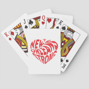 New Orleans Nola Strong Heart Spielkarten