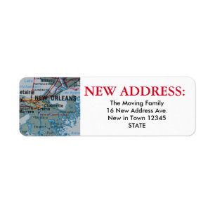 New Orleans Nouveau Étiquette d'adresse