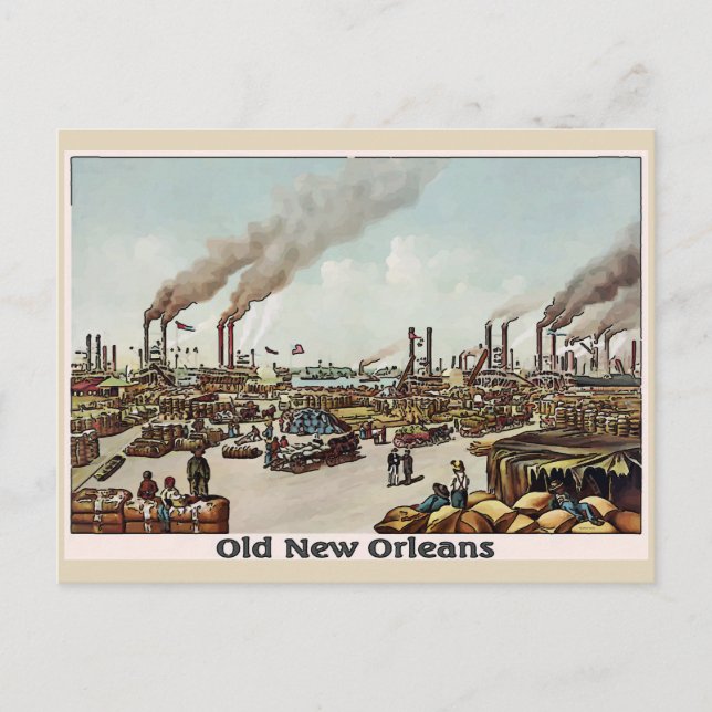 New Orleans Old Time River Front Postkarte (Vorderseite)