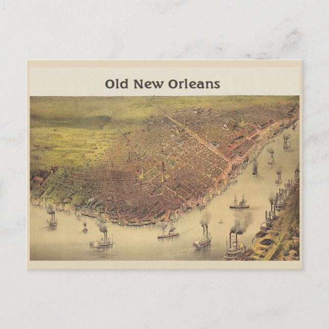 New Orleans Old Time River Front Postkarte (Vorderseite)