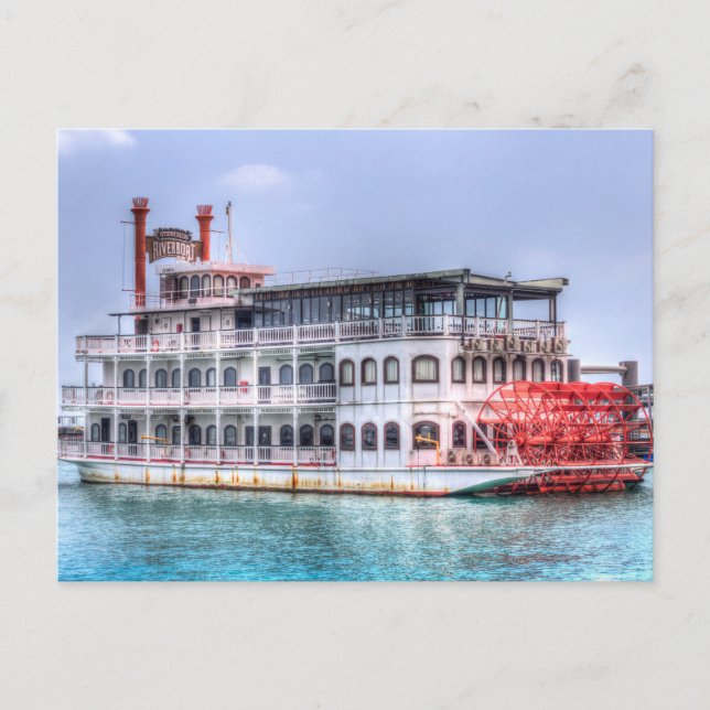 New Orleans Paddle Steamer Postkarte (Vorderseite)