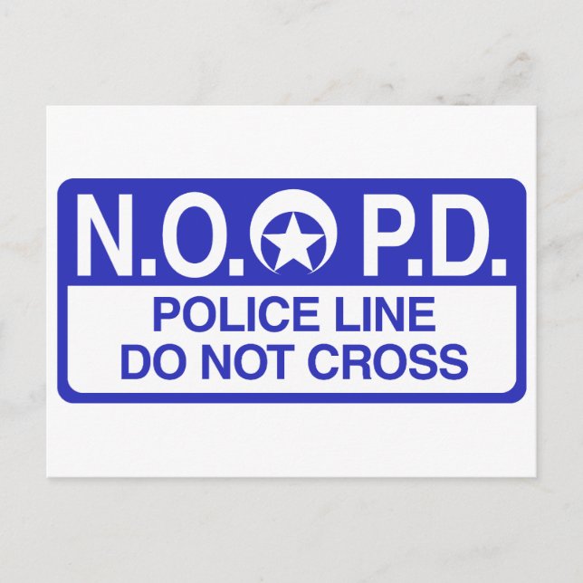 New Orleans Police Postkarte (Vorderseite)
