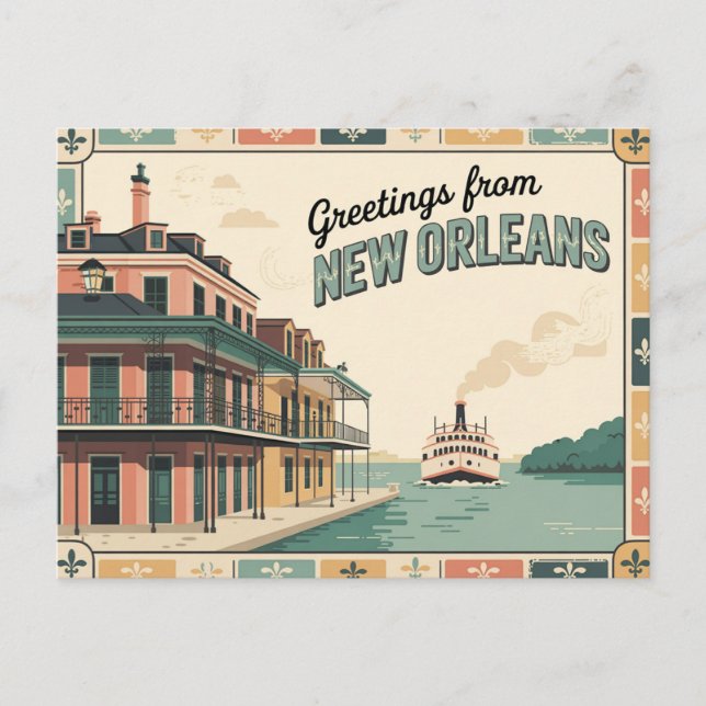New Orleans Postcard Postkarte (Vorderseite)