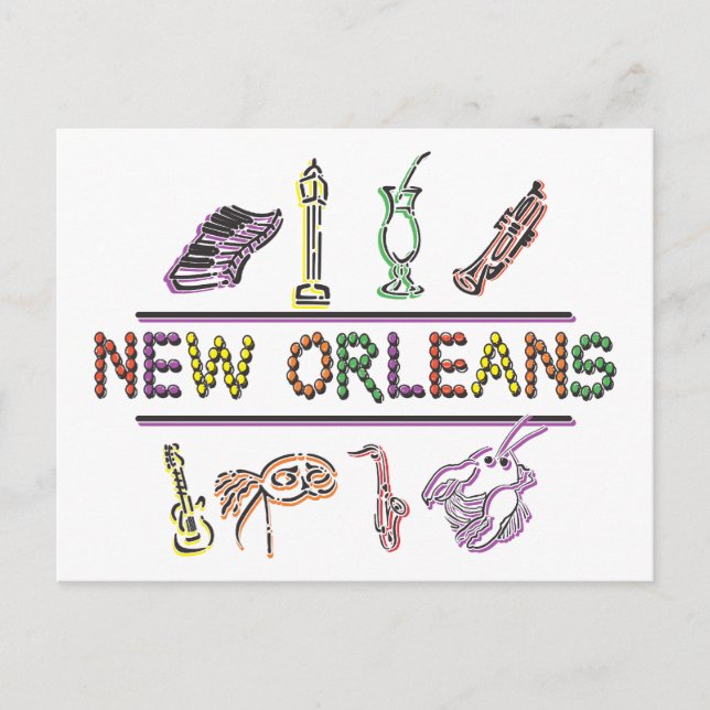 New Orleans Postkarte (Vorderseite)