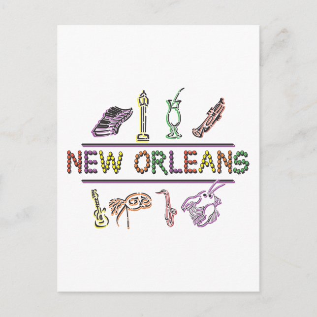 New Orleans Postkarte (Vorderseite)