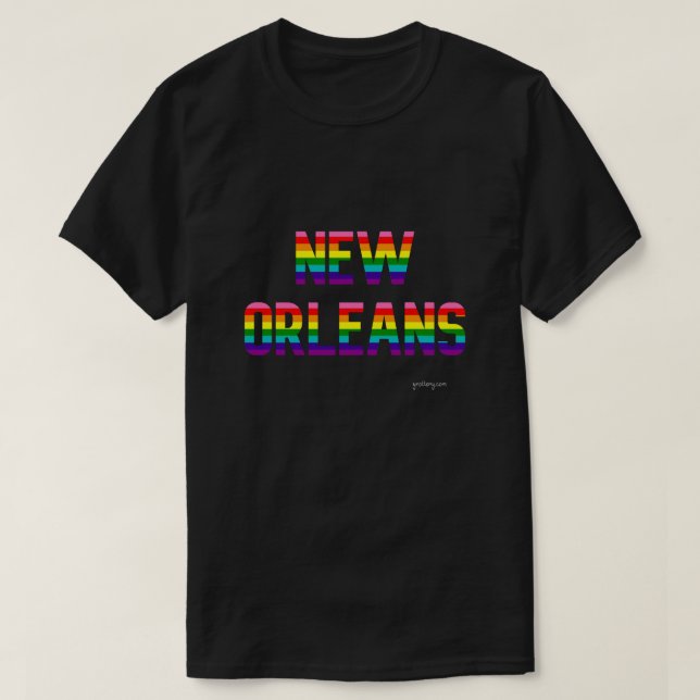 New Orleans Pride Rainbow Flag T Shirt (Design vorne)
