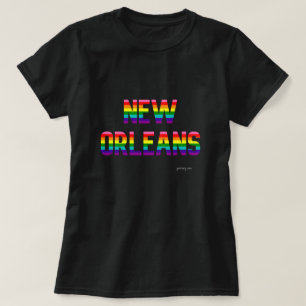 New Orleans Pride Rainbow Flag T Shirt W.