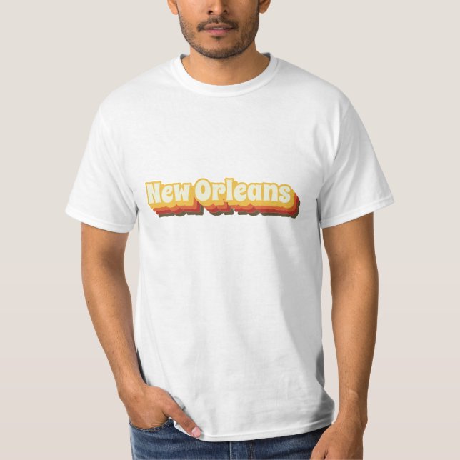 New Orleans Retro Text T-Shirt (Vorderseite)