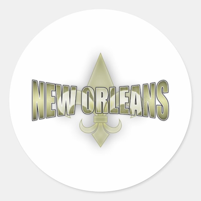 New Orleans Runder Aufkleber (Vorderseite)