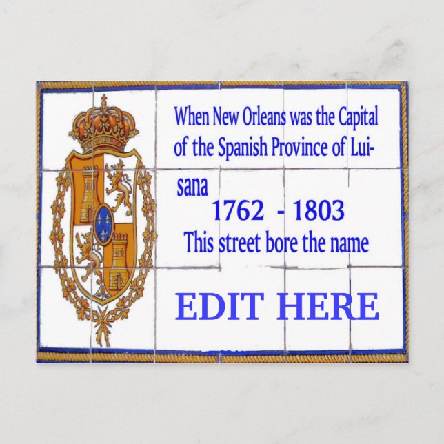 New Orleans Spanish Tile Mural Card Postkarte (Vorderseite)