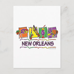 NEW-ORLEANS-SQUARES-eps Postkarte