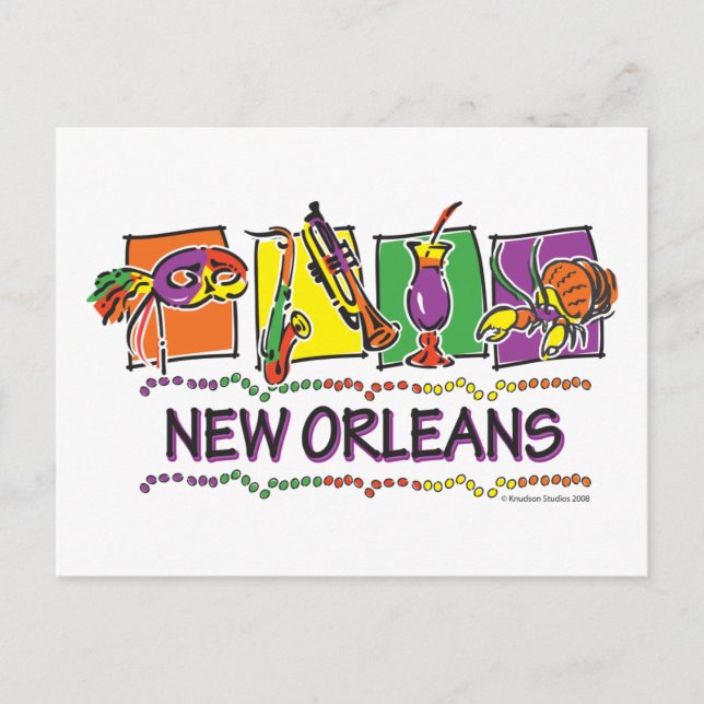 NEW-ORLEANS-SQUARES-eps Postkarte (Vorderseite)