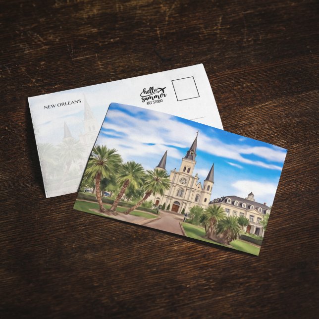 New Orleans St. Louis Cathedral Louisiana Postcard Einladung (Von Creator hochgeladen)